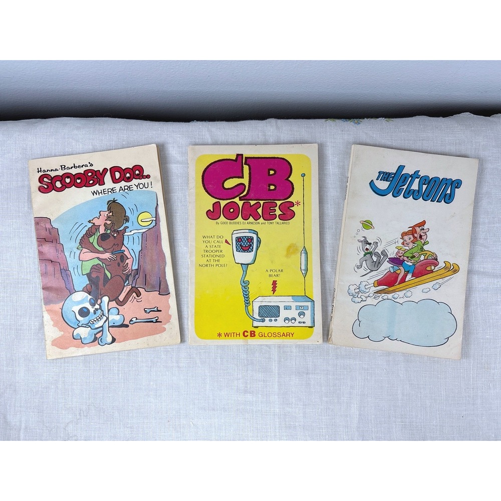 Vintage 1970s Scooby Doo The Jetsons CB Jokes Xerox Book Club Edition Lot of 3